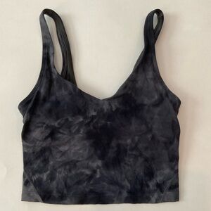 Lululemon Crop tank top black/gray sz 2 (366)